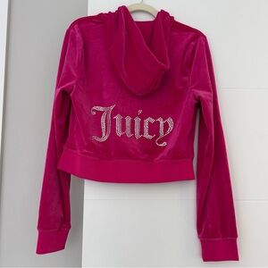 Juicy Couture Velour Zip-Up Jacket, Pink, Size: L